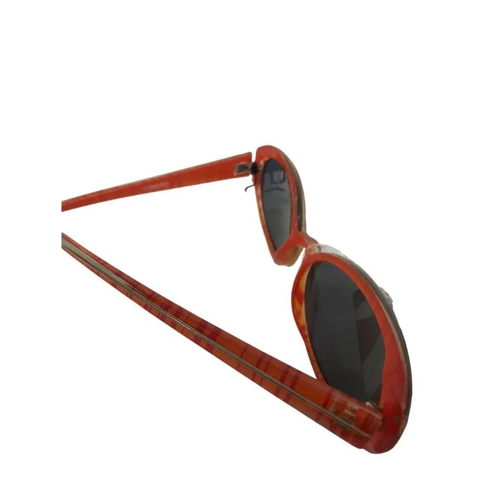 Red Orange Stripe Children's Youth New Glance Sunglasses Oval UV400 Protection 1
